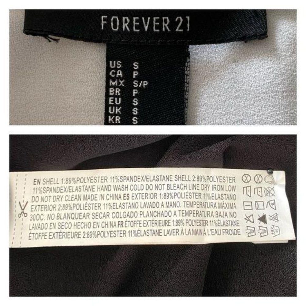 Forever 21 White Top Black Bottom Jumpsuit - Picture 10 of 10